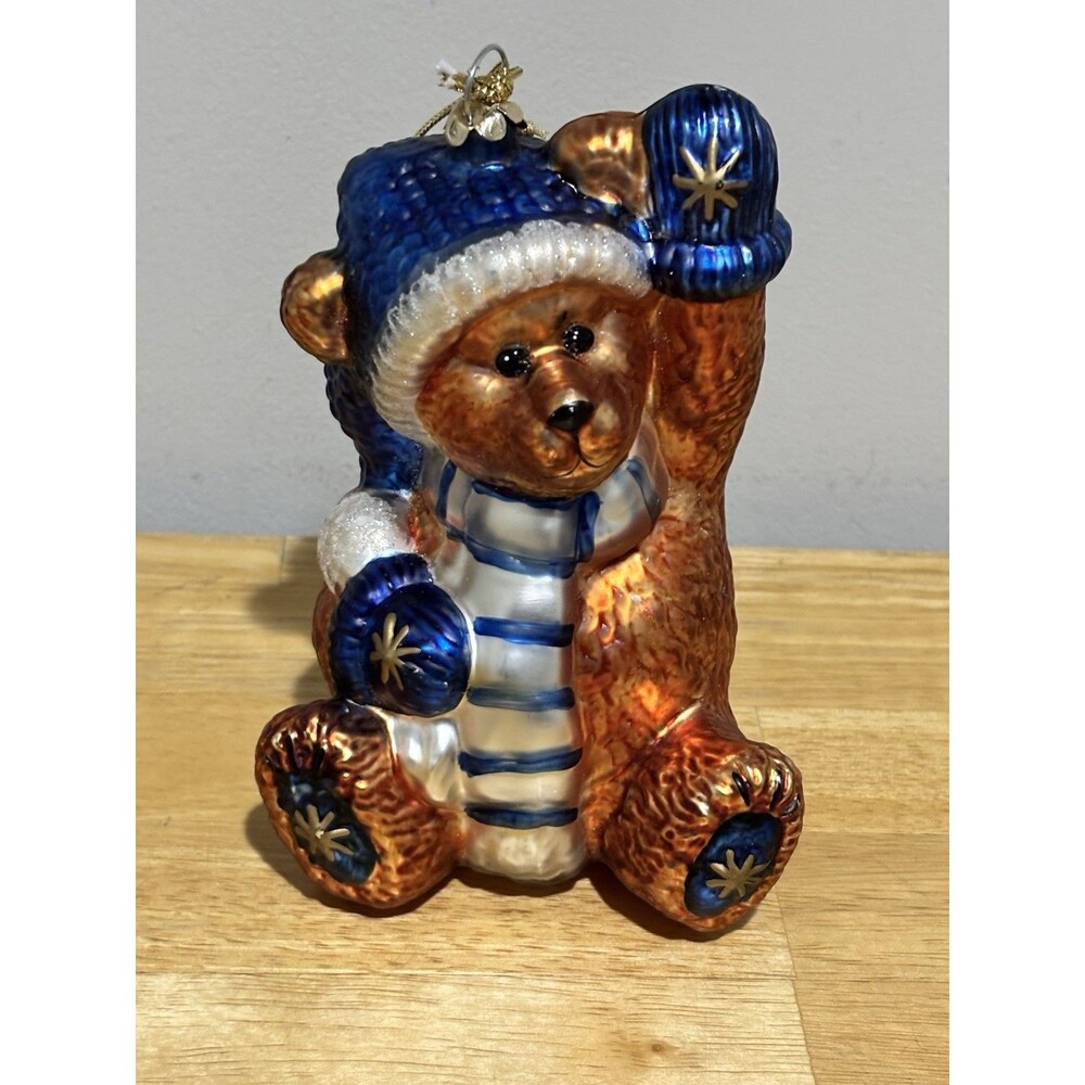Vtg Boyds Bears The Glass Smith Collection Numbered 1997 Christmas Ornament